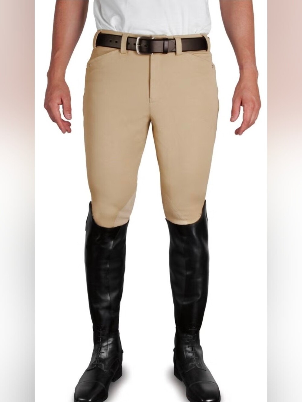 Ariat Men's Heritage Knee Patch Breech, Sz 38, Tan, NEW